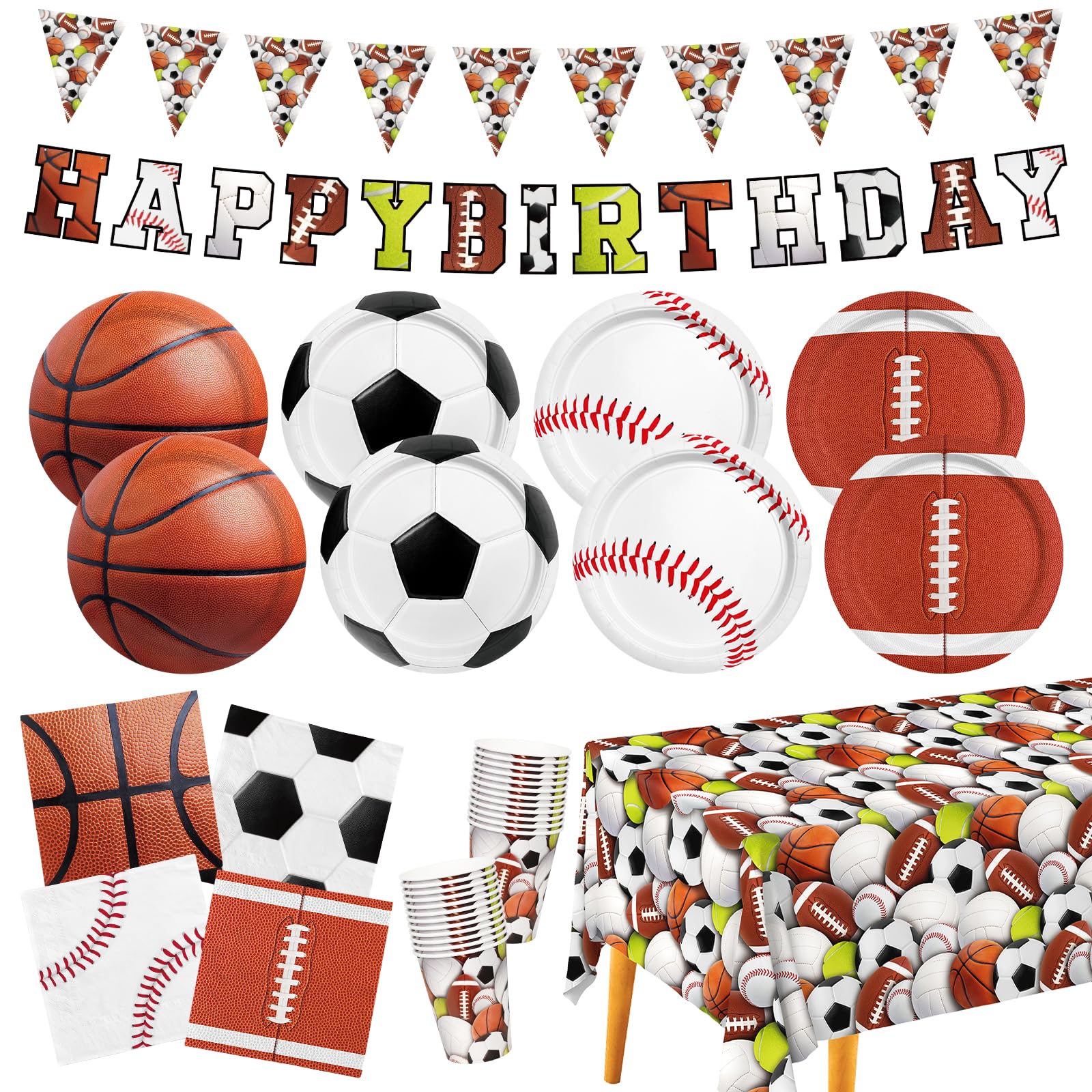 Gatherfun Sports Themed Birthday Party Kit