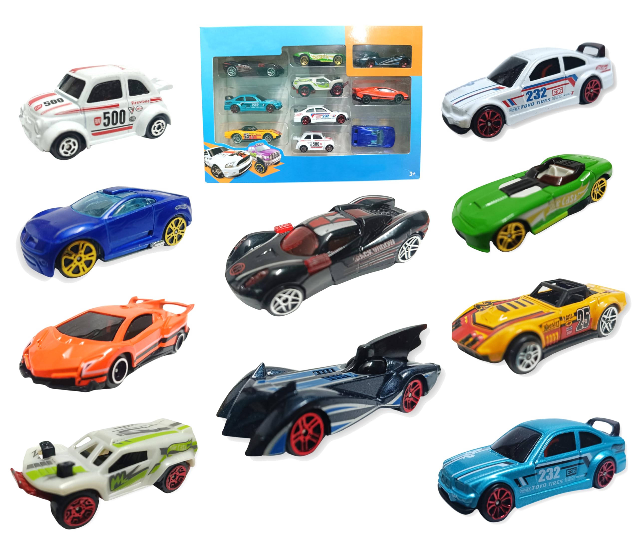 bilAnca Metal Cars Set of 10 Alloy Body Diecast Cars Super Hot Heroes Set Toys Wheels for Kids Multi Color Assortment Pack of (Set of 10 HW) (B0CM232B7C) Amazon Price History, Amazon Price Tracker
