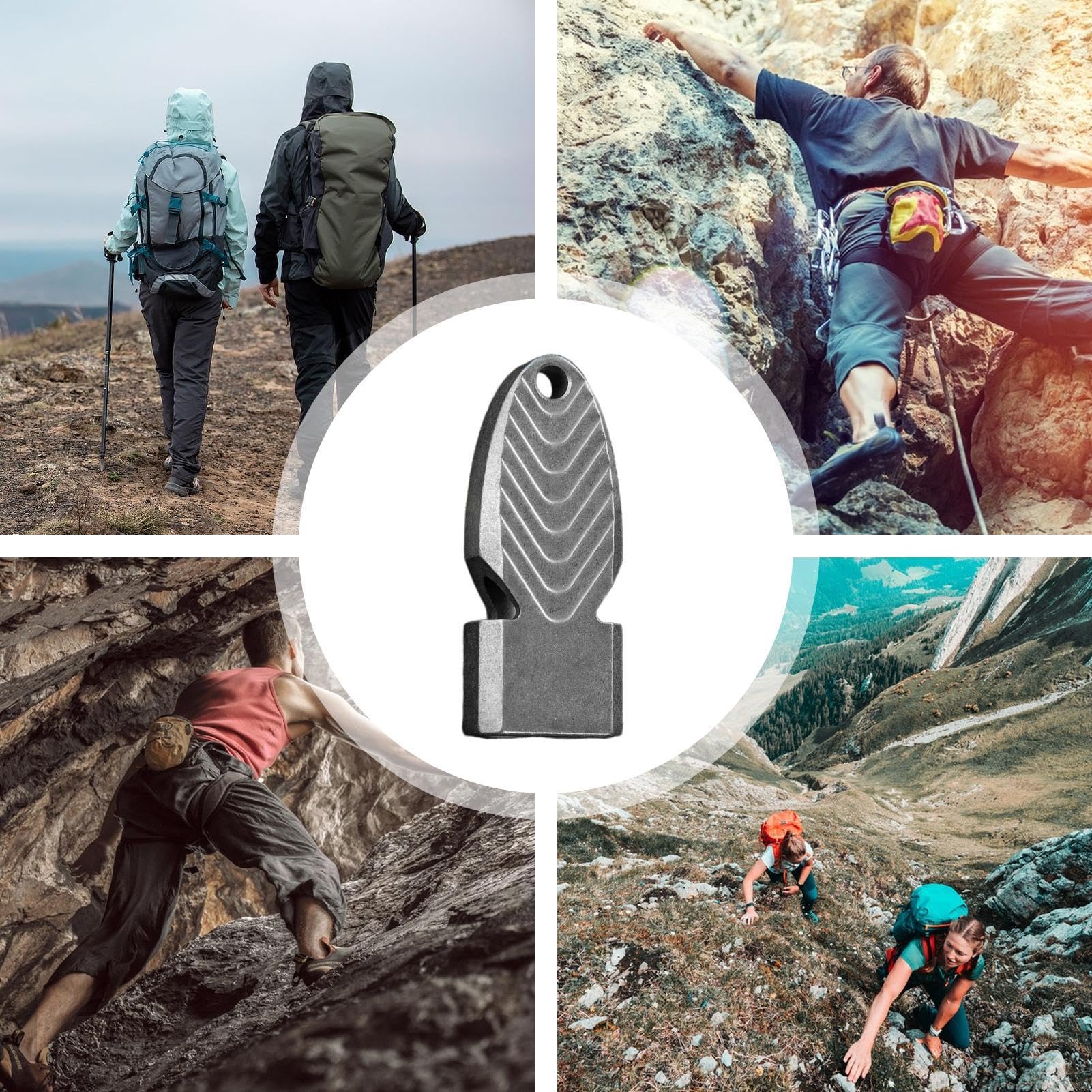Sifflet de sport | Sifflet d'extérieur – Sifflet de survie en titane 120 décibels pour la survie, la randonnée, le camping et le dressage des animaux de compagnie