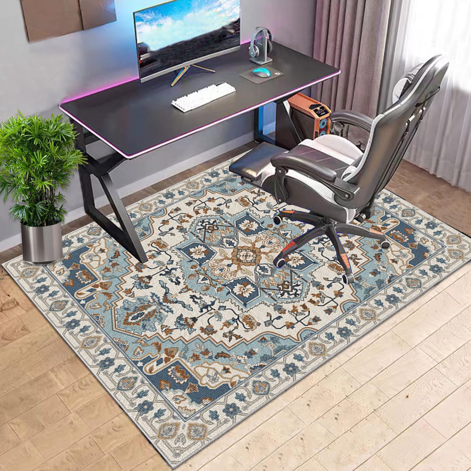 Alfombra Escritorio Suelo Protectors Suelo Silla Ruedas Silla de Ordenador Alfombras para Silla de Gaming Oficina Antideslizante 200 x 300 cm Alfombras Sillas Ruedas Protectora para Suelos Duros