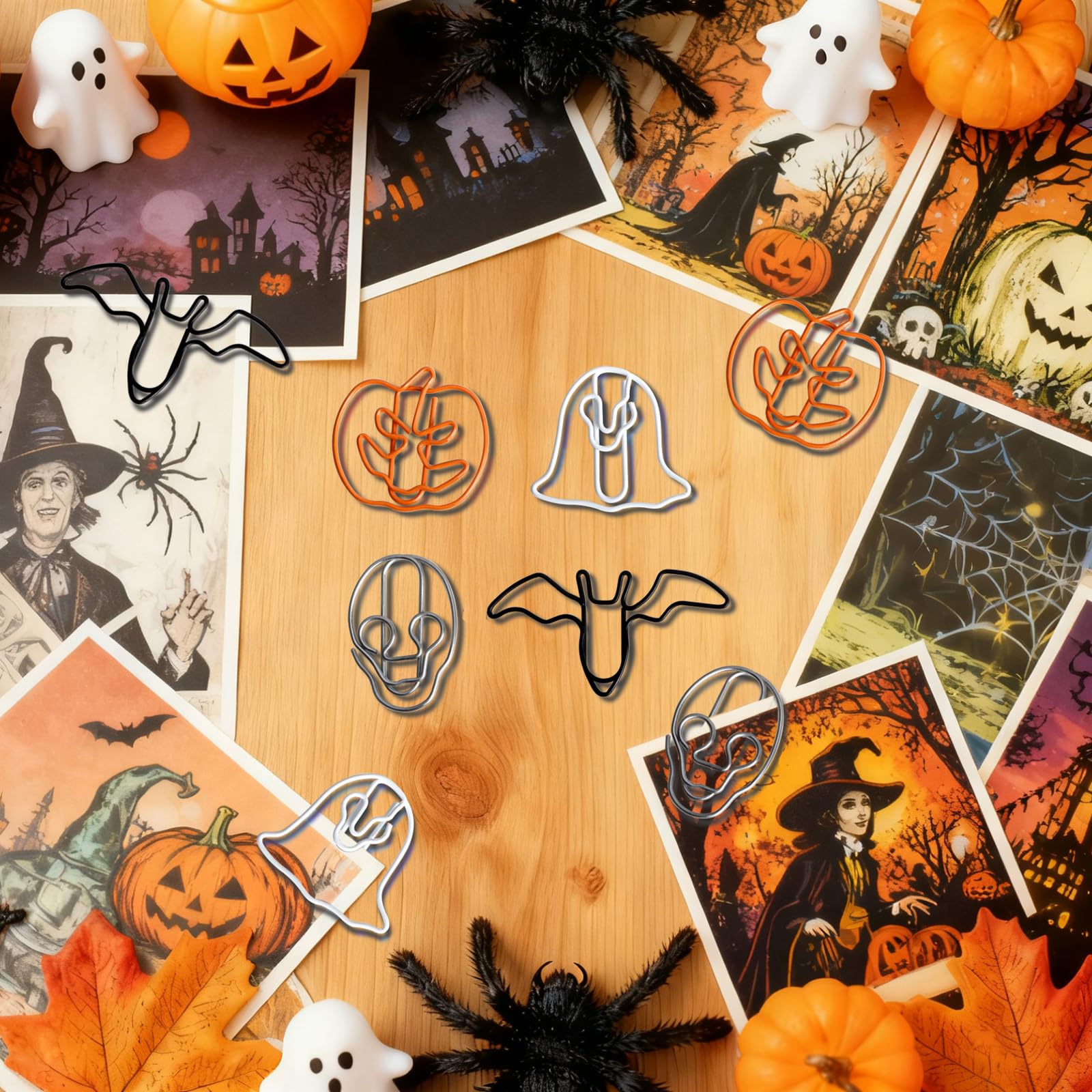 Büroklammern mit Halloween-Motiv (120 Stück)