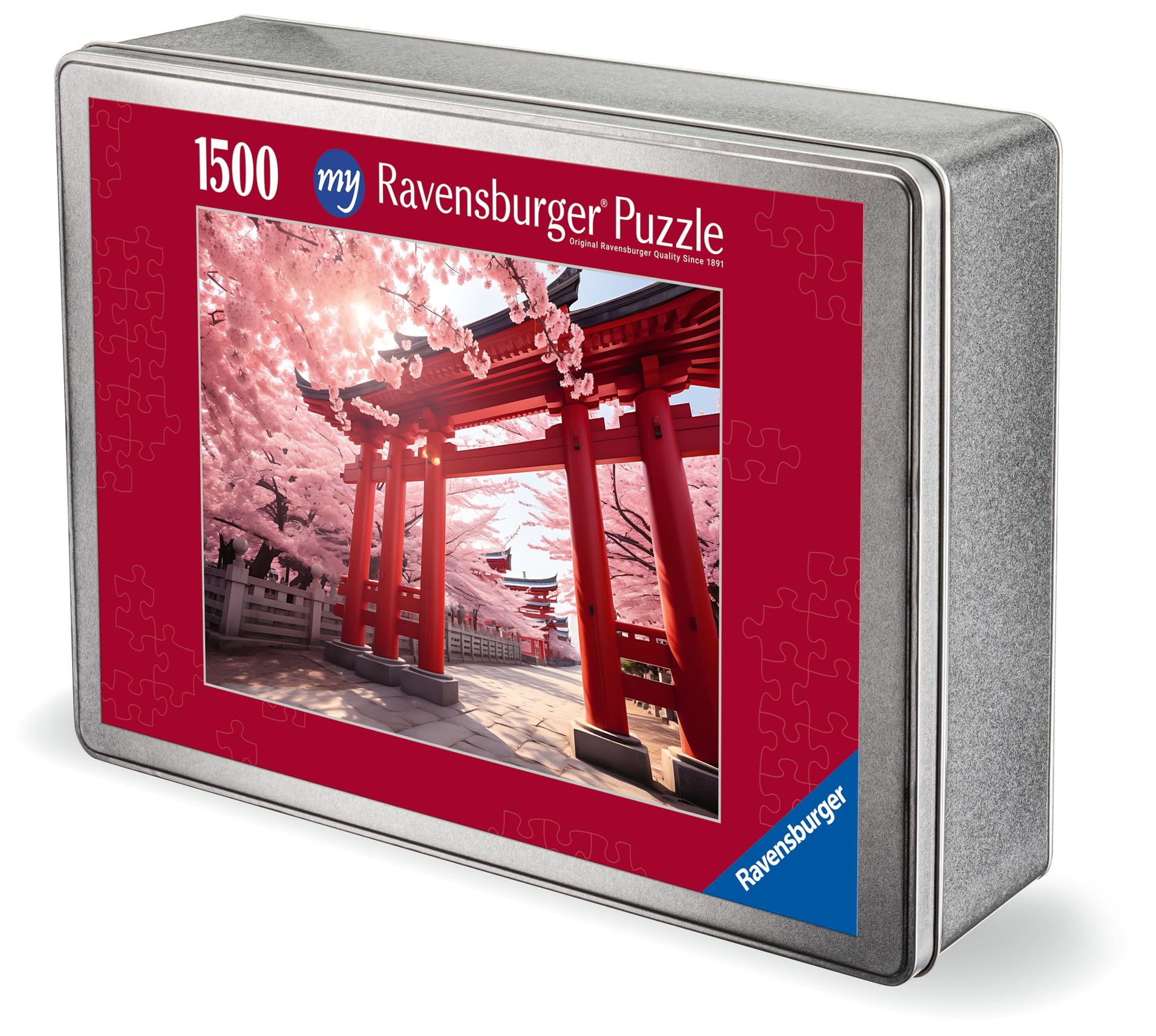 Ravensburger Fotopuzzle - 1500 Teile Puzzle zum Selbstgestalten - personalisierte Fotogeschenke für Kinder und Erwachsene (Rote Metallbox/Querformat)