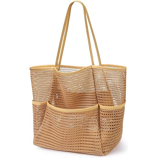 Beach Tote Bag Large Foldable Mesh