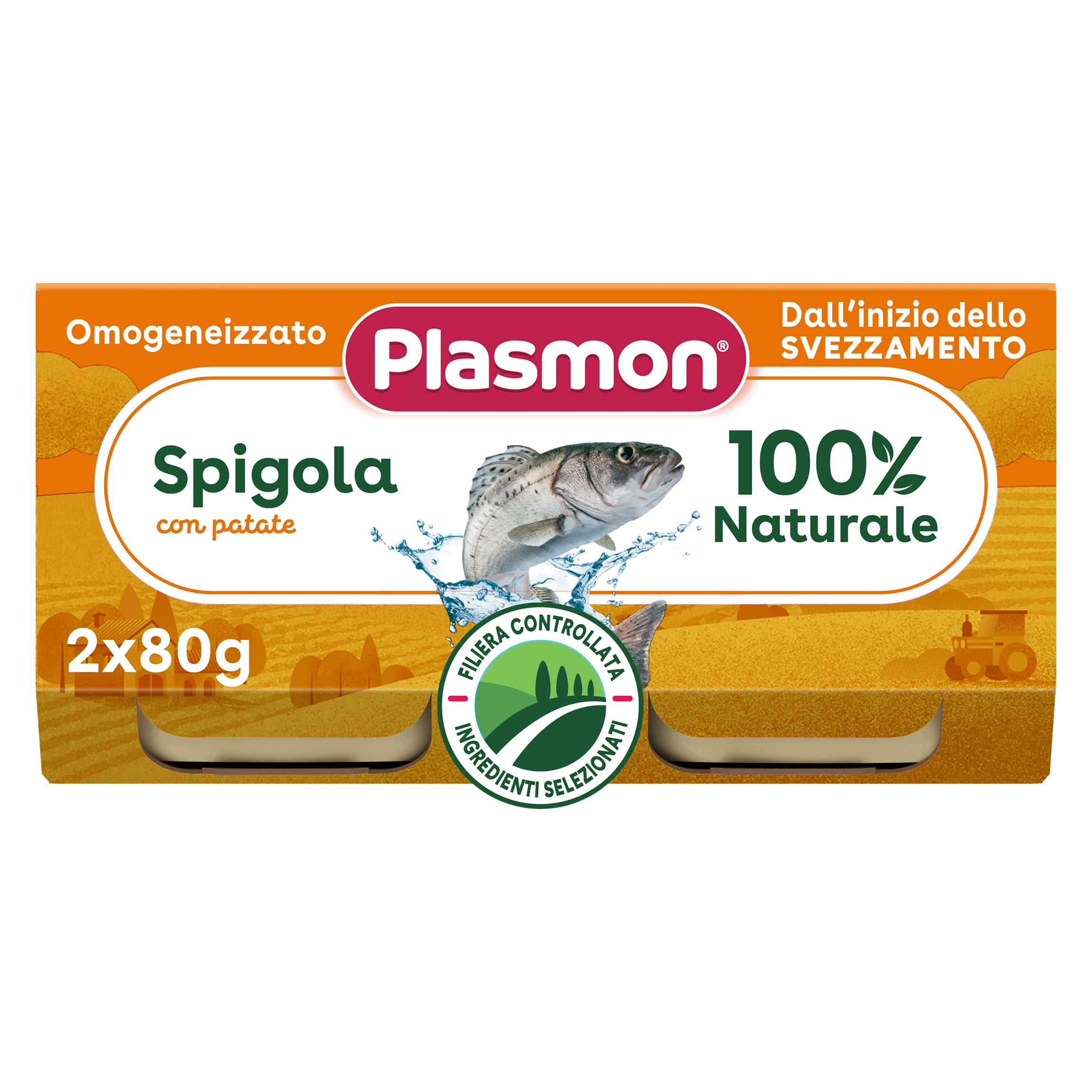 Plasmon Omogeneizzato Spigola 2x80g (12 Confezioni)