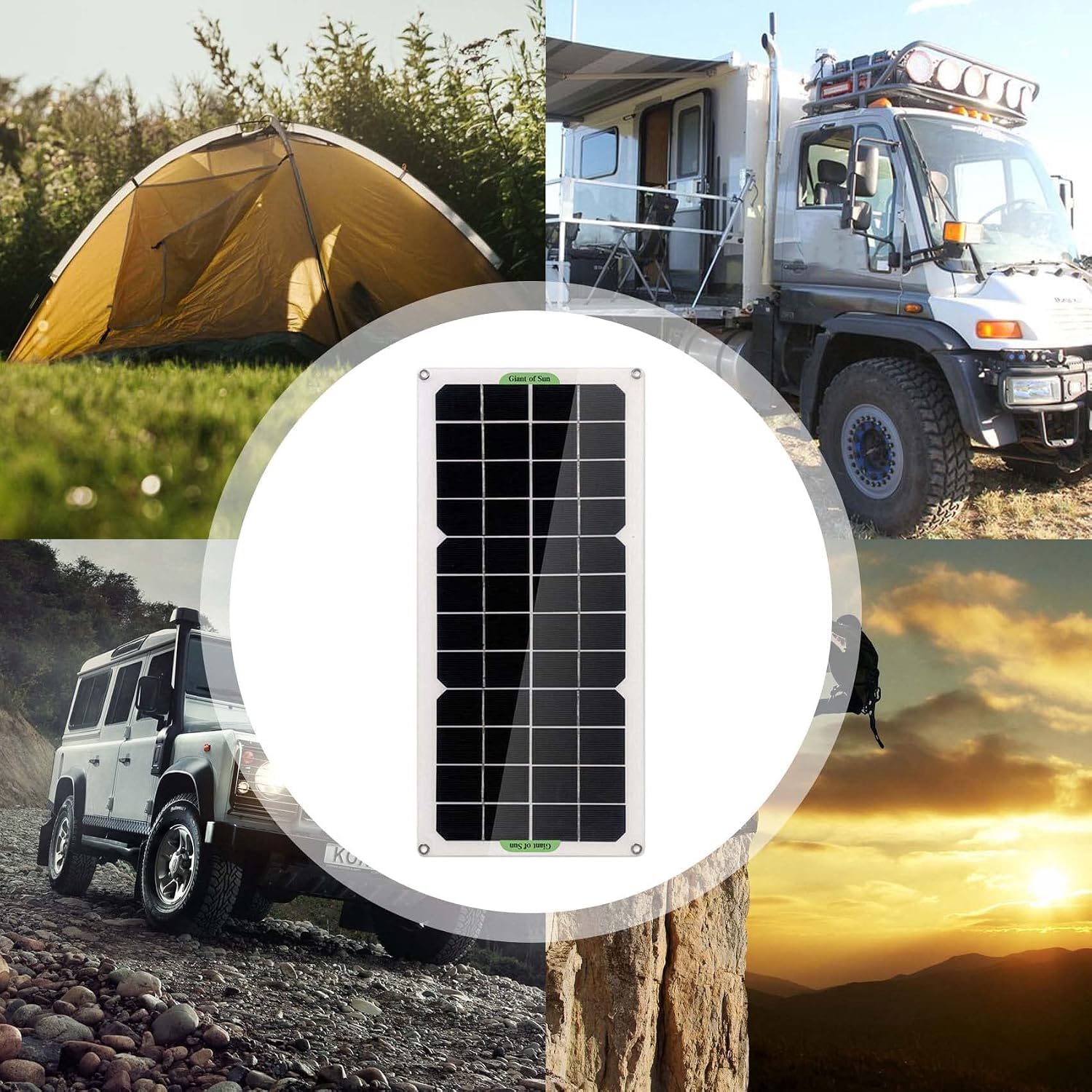 30 W pannello solare per auto, furgone, barca, roulotte, caravan, caravan, batteria portatile da 12 V, con controller da 100 A
