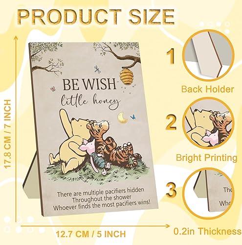 Miniatura 2 de Winnie Baby Shower Games the Pooh Snow Parade Juego de caza Chupete Juegos de Baby Shower Juegos Clásicos Winnie Decoración Juegos de Cumpleaños (Be