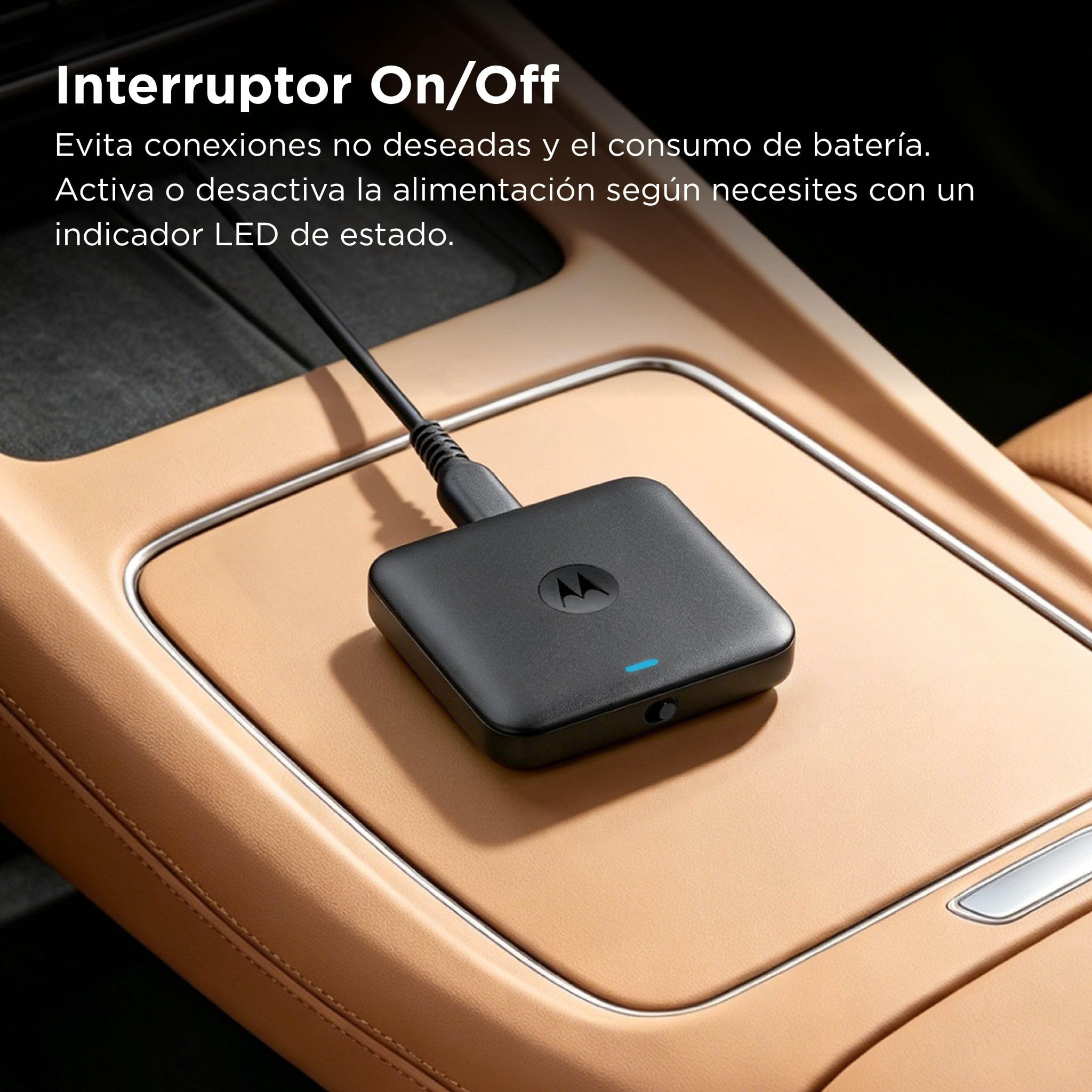 Motorola Drive MA2 Adaptador Inalámbrico Android Auto – Desarrollado por Google | Wi-Fi 5 GHz | Conexión Automática Bluetooth | USB-A y USB-C | Multipunto