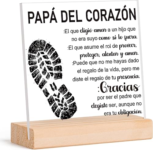 Yopyame Regalos de acrílico para padrastro, regalo para padrastro, pisapapeles para padrastro, día del padre, regalo de Navidad para padrastro de