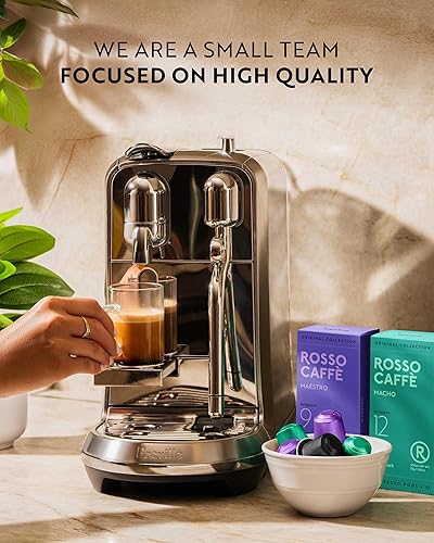 Vista 12 de Rosso Cápsulas de café para máquina Nespresso Original – 120 cápsulas de espresso gourmet, compatibles con máquinas de línea original Nespresso