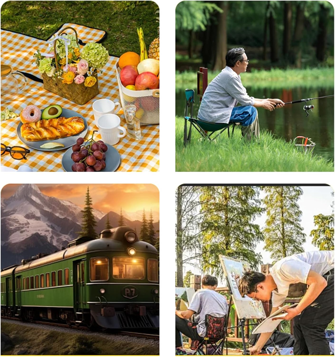 Aluminum Alloys Folding Small Chair Small Table for Camping Picnics Practical 2 in 1 Folding Table Stool Outdoor Outdoor Chair Desk