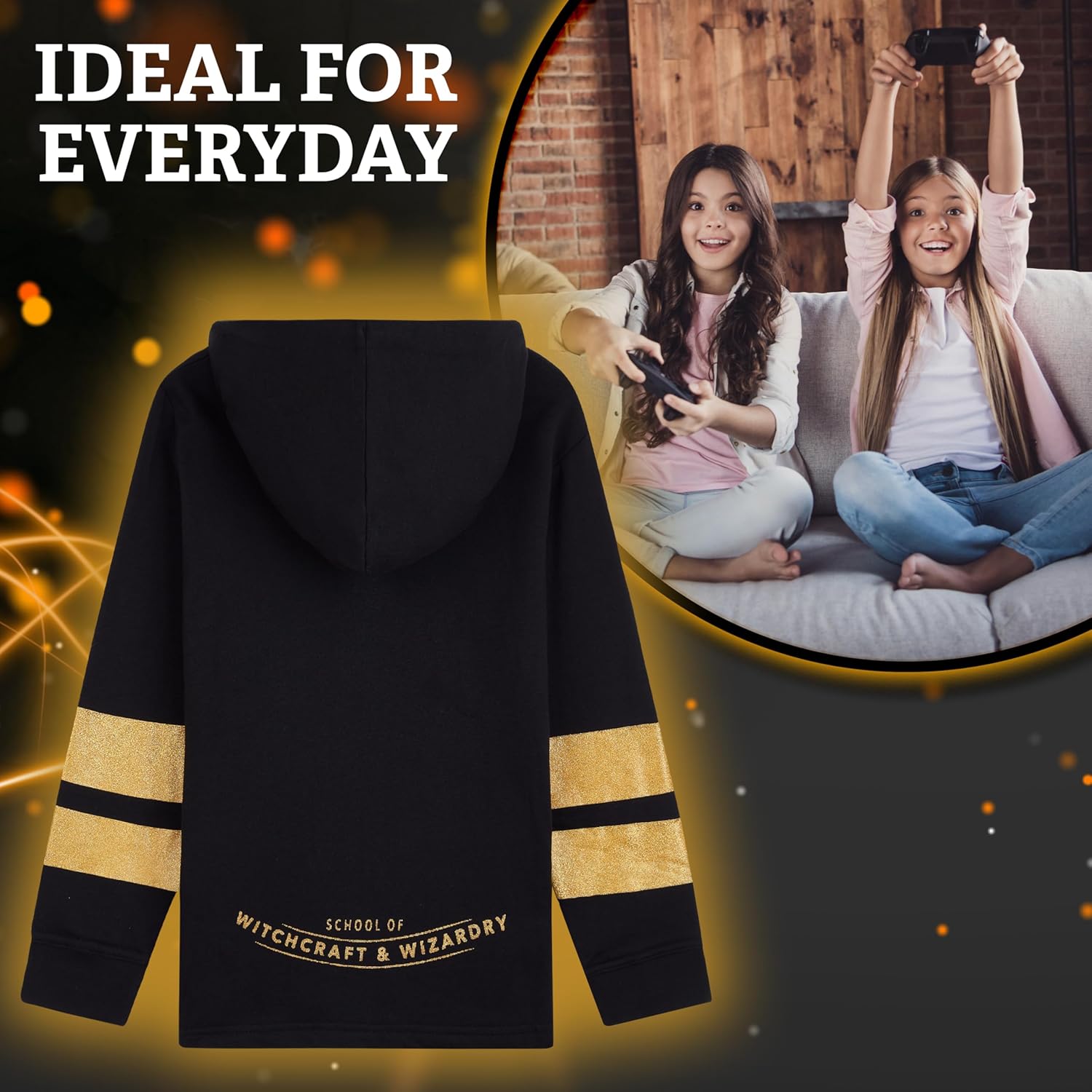 Harry Potter Hoodie for Girls, Teens, Soft Hooded Sweater for Kids, Magic Themed Cozy Novelty Hoodies, Gifts for Girls - Image 3