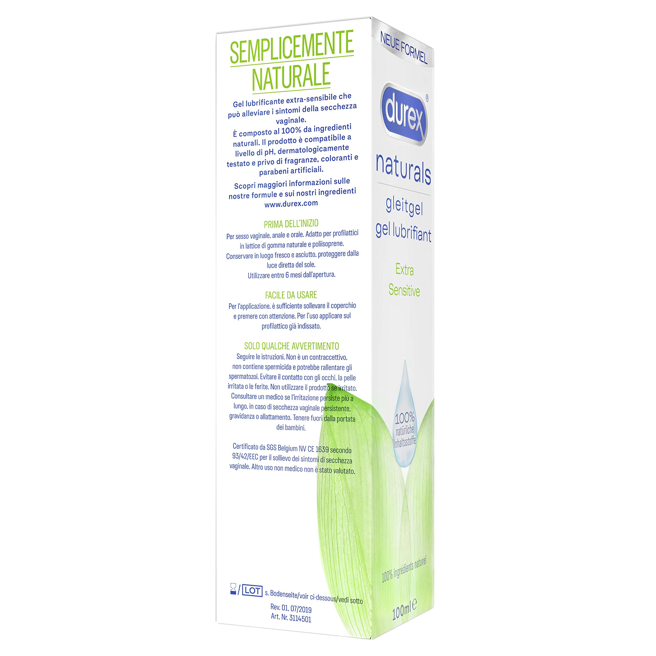 DUREX naturals Gleitgel extra sensitive 100 ml : Amazon.de: Drogerie & Krperpflege DUREX naturals Gleitgel extra sensitive 100 ml : Amazon.de: Drogerie & Krperpflege
