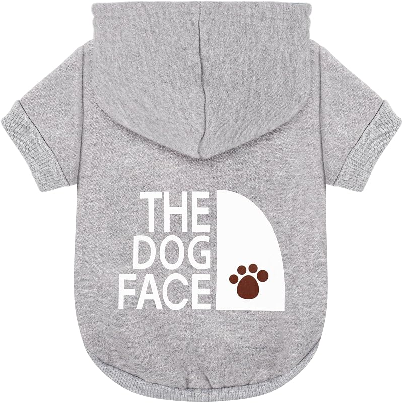 Moletom com Capuz para Cães Paiaite Cinza com Estampa The Dog Face (M)
