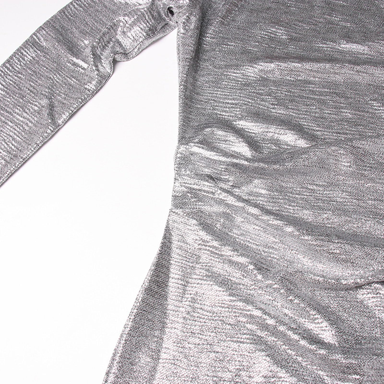 Damen Sommer Schulterfrei Glitzer Tops, Plissee Bodycon, Sexy Club Wear, Glitzernde Party Tops