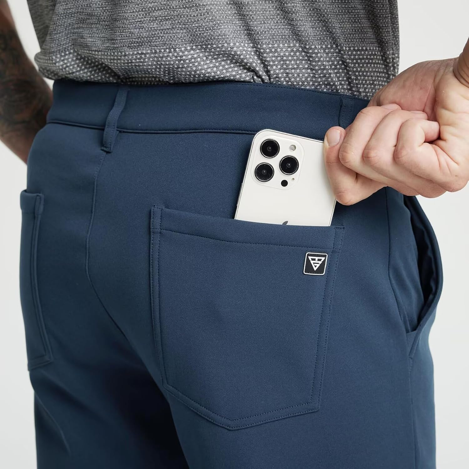 M MAELREG Golf Fleece Lined Pants Men Softshell Water-Resistant Workout Casual Outdoor Hiking Insulated Winter Pants for Men - Image 5