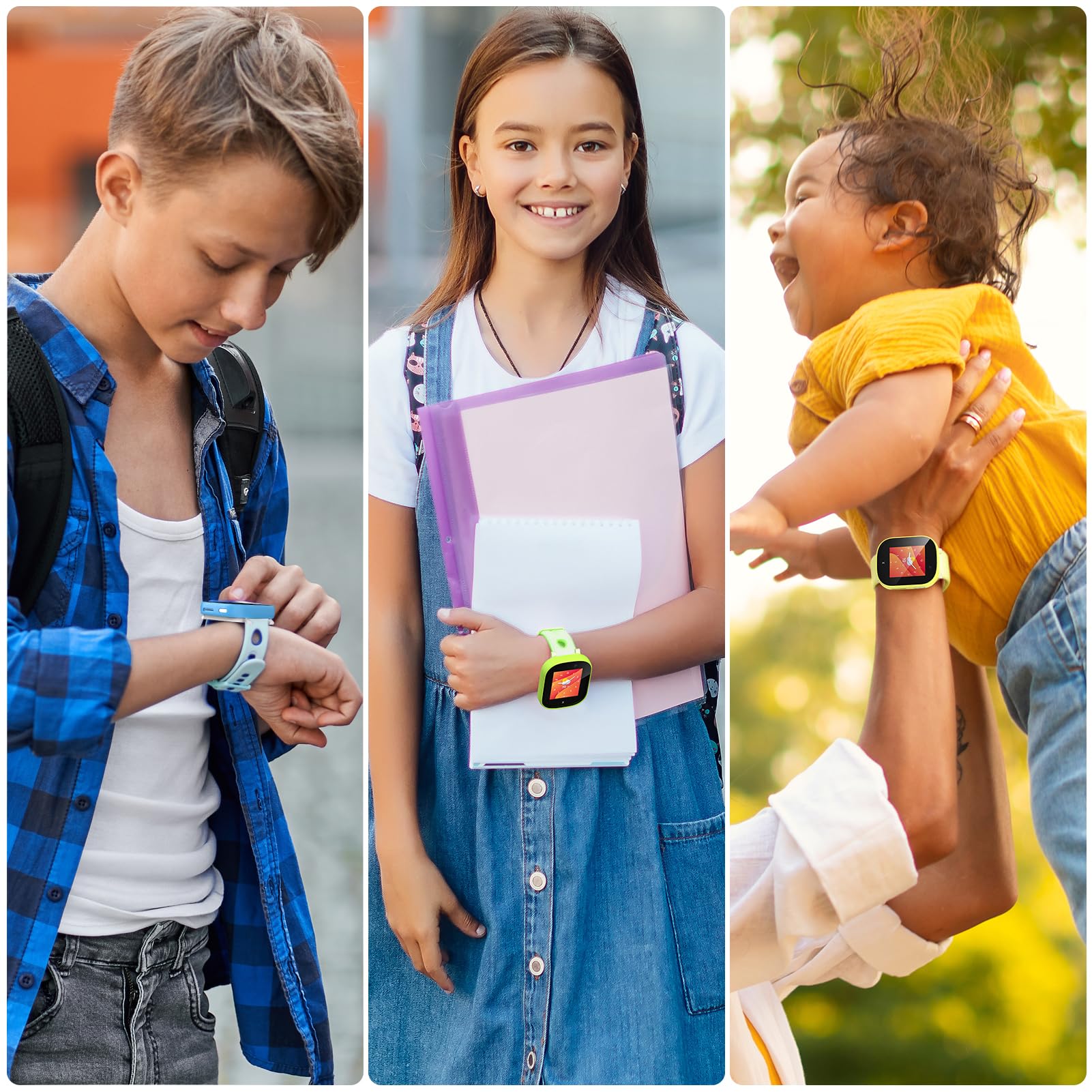 GlasFlength 3 sztuki do Xplora X6 Play Schutzhülle z Displayschutz, twardy PC 360° Rundum Kratzfest Stoßfest Gehäuse Ultradünne Schutz Case Cover dla Xplora X6 Play Kinder Mädchen Jungen