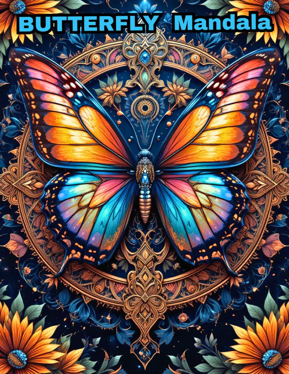 Butterfly Mandala Coloring Book: 50 Detailed Designs for Stress Relief and Relaxation