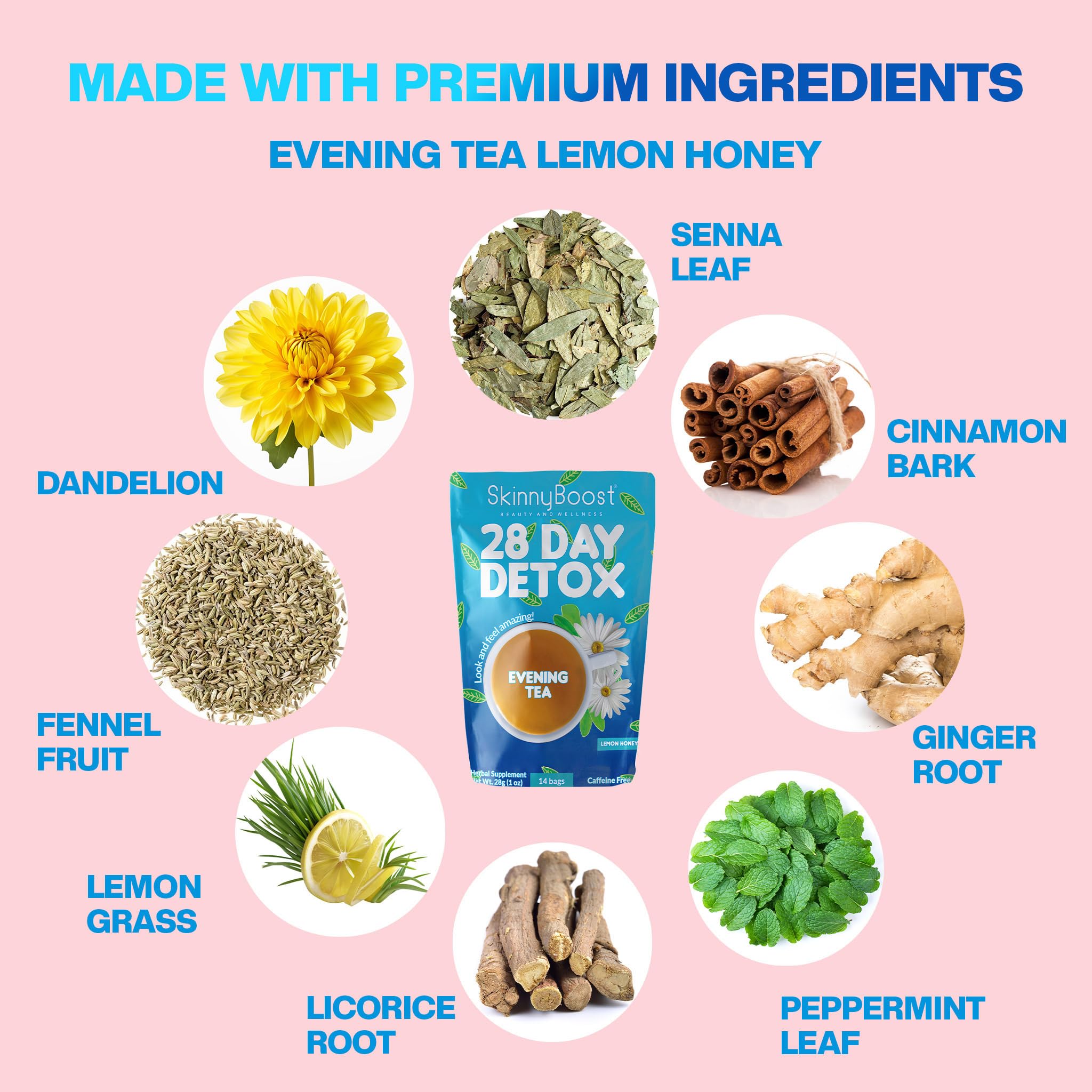Skinny Boost Evening Tea-Cleanse and detox support, reduce bloating — Amazon image 4