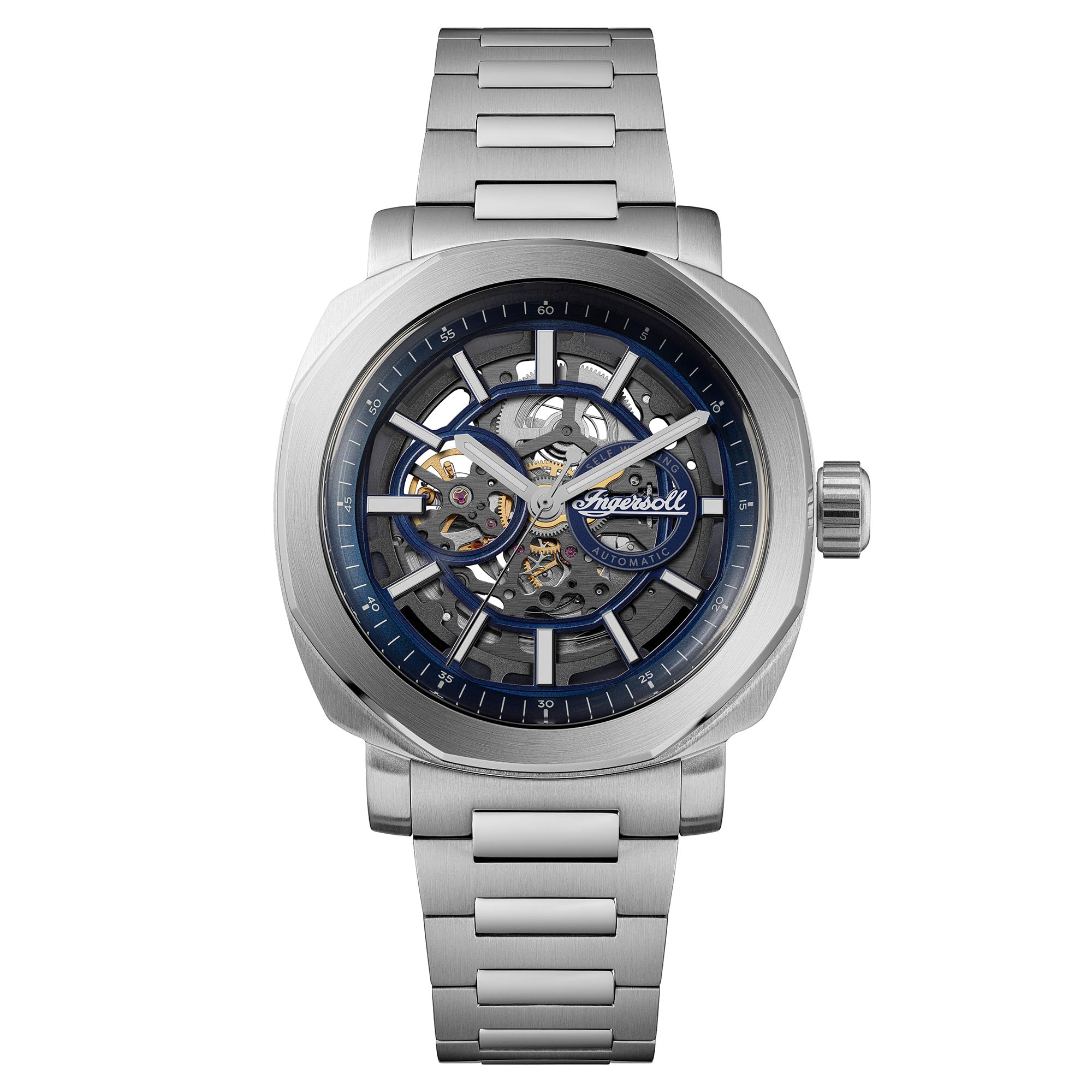 Ingersoll The Outrider Herren-Automatikuhr mit Lederarmband, 44 mm