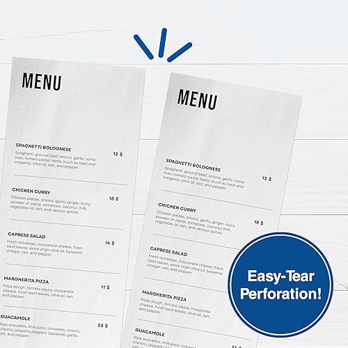 Miniatura 9 de PrintWorks Professional Papel perforado para menús, folletos, formularios y más, 8.5 x 11, 20 libras, 1 perf vertical de 4.25 pulgadas desde la