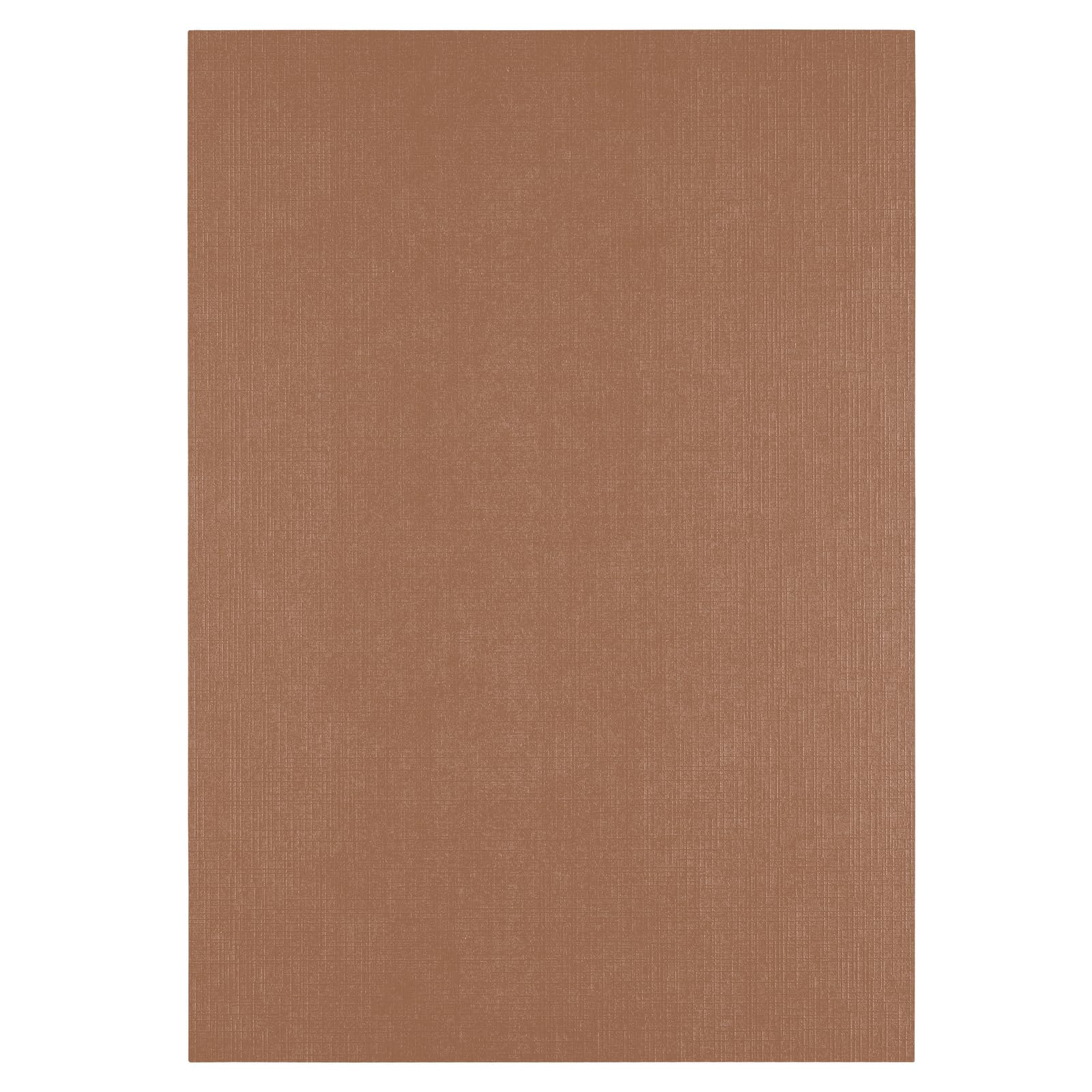 Vaessen Creative Linen Cardstock A4-25 pcs - Hazelnut (Brown) - 250 GSM Coloured Paper - Card Making Supplies for Scrapbooking and Crafting