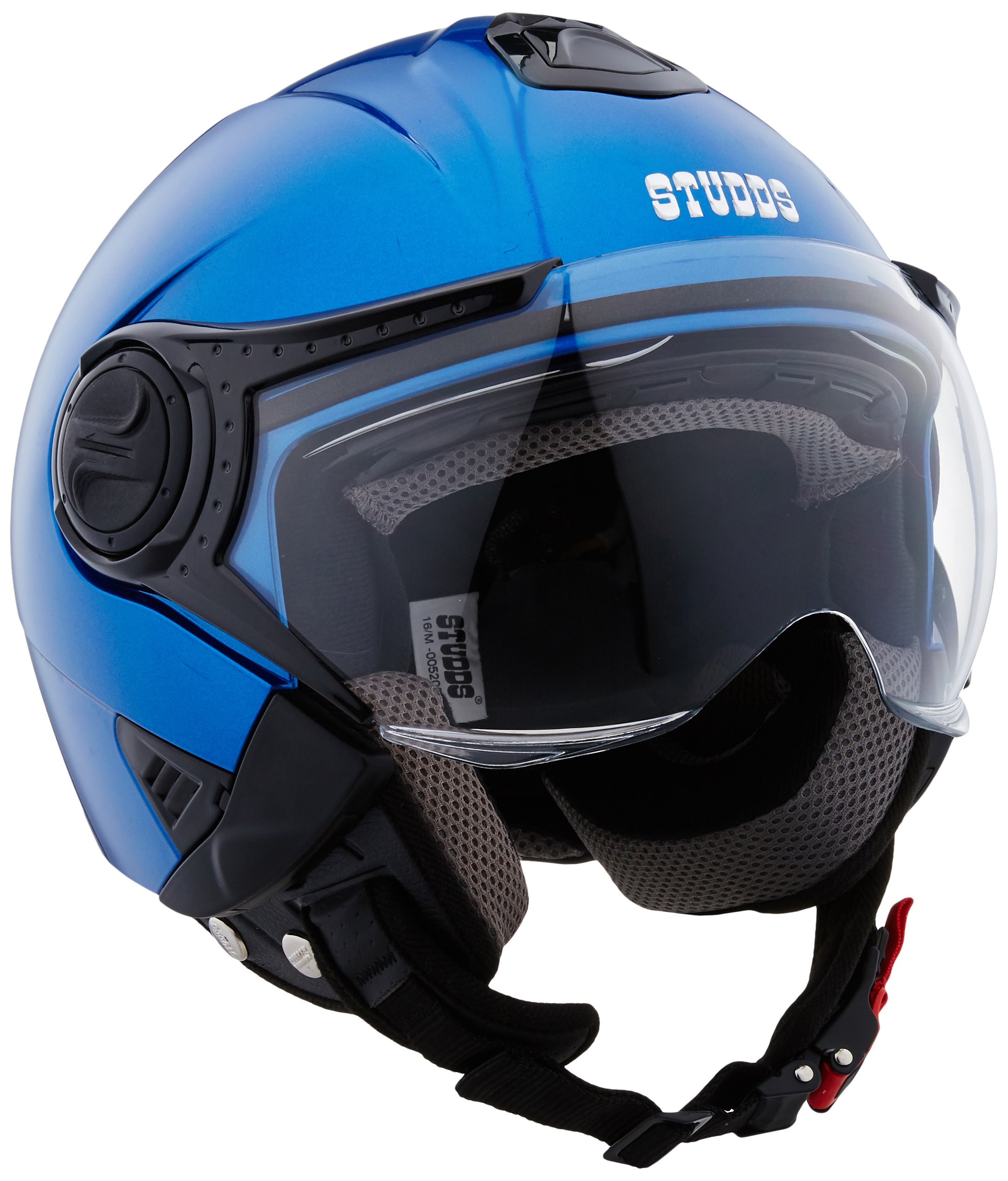 Studds DOWNTOWN Open Face Helmet (Flame Blue, L)