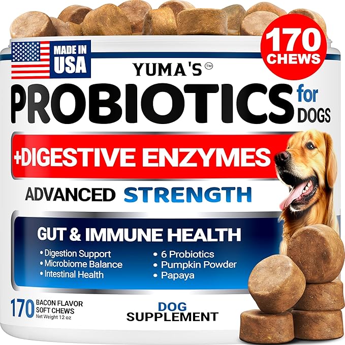 Probiotics for Dogs - Dog Probiotics Chewables - 170 Probiotic Chews