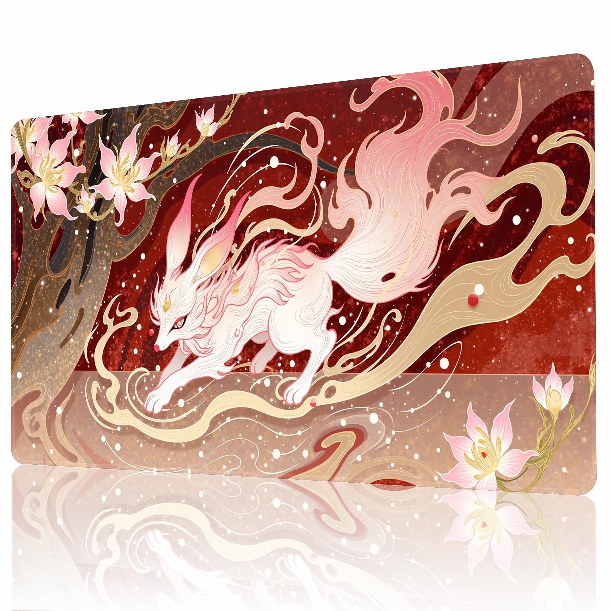 AIRCBC MTG Playmat 24" x 14" Stitched Edges and Smooth Rubber Surface Battle Board Game Mat with Free Storage Bag - Compatible with Magic the Gathering Playmat - Play MTG, YuGiOh, TCG — image 1
