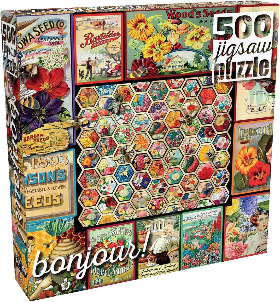 Buffalo Games - Enigma Images - Vintage Ephemera - 500 Piece Jigsaw Puzzle for Adults -Challenging Puzzle Perfect for Game Nights - Finished Size is 21.25 x 15.00