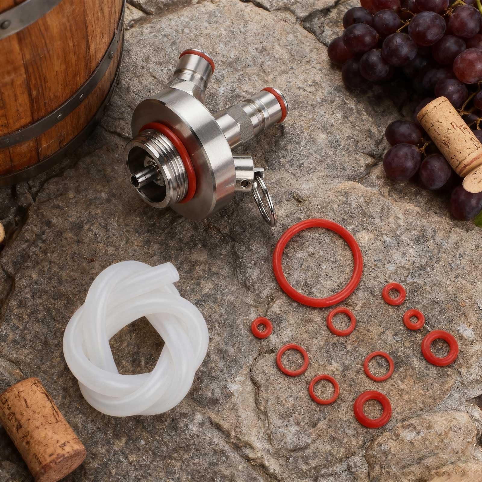 Dispensador de Cerveza para mini para acero Inoxidable Doble Bloqueo Bola para Homebrew 2L 5L 10L con Junta Estanca 60PSI