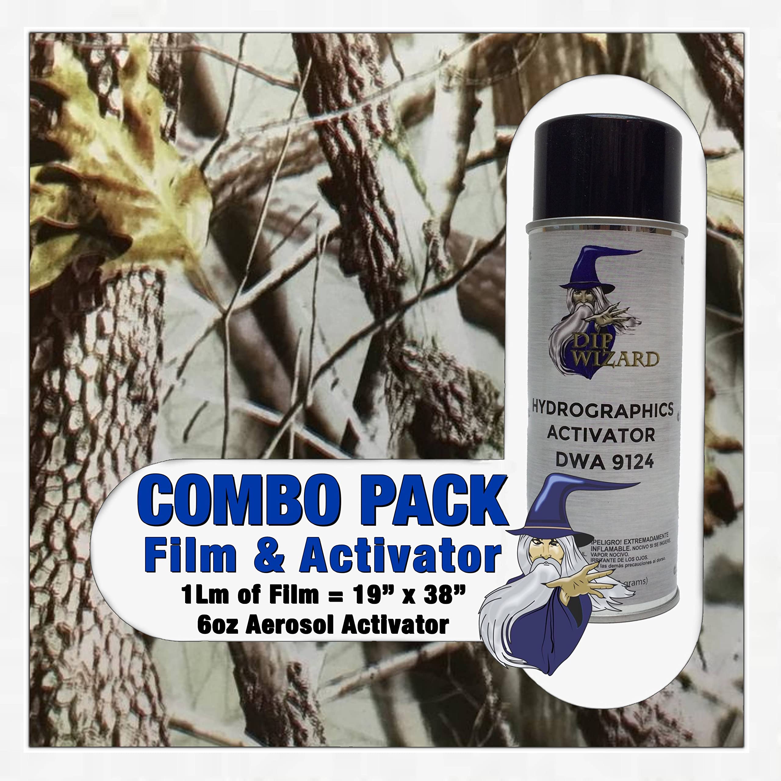 Hydrographic Film Moonlight Tree Camouflage Camo Activator Combo 6oz dip wizard Hydro dip Dipping