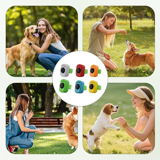 Foto 7 de 7 de 6 Pcs Clicker Perro,Set Clicker Perro Adiestramiento,Clicker Adiestramiento Con Anillo,Accesorio…