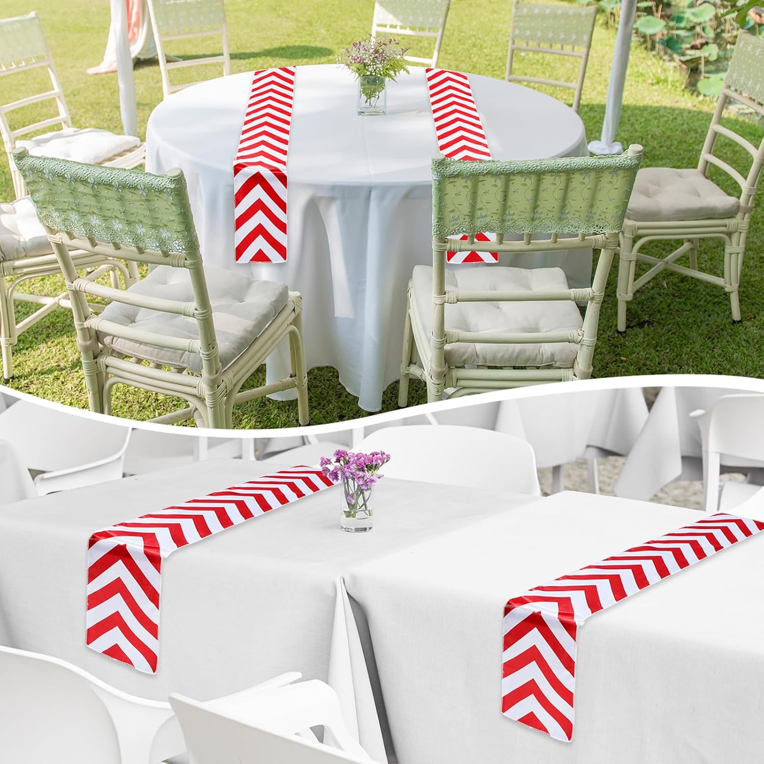 Mindsoft Baseball Table Runner Baseball Decorations Tablecloth Red White Chevron Rectangular Table Cover Runner for Sports Party Birthday Decor Dining Room Kitchen Holiday