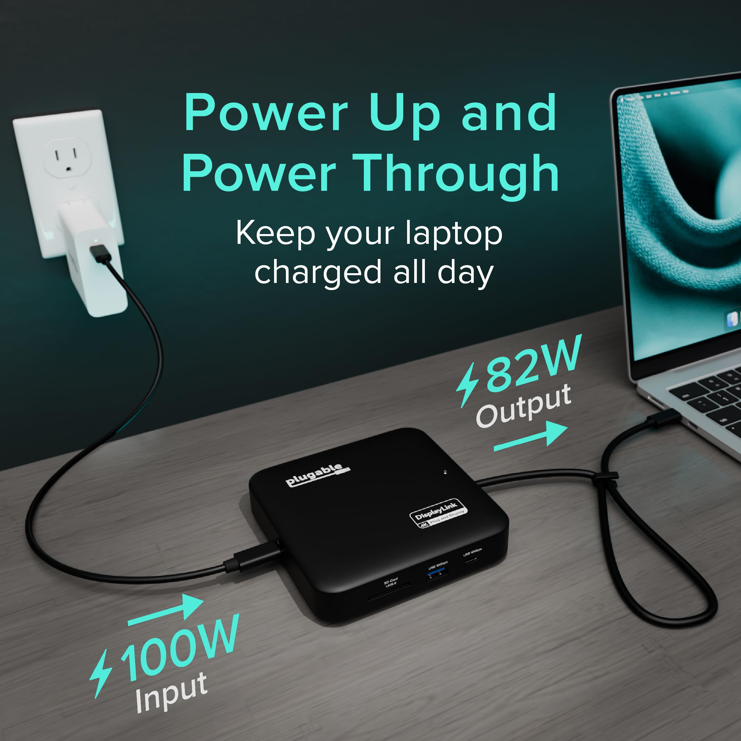 Amazon.com: Plugable 7-in-1 USB-C DisplayLink Dock – Dual 4K 60Hz