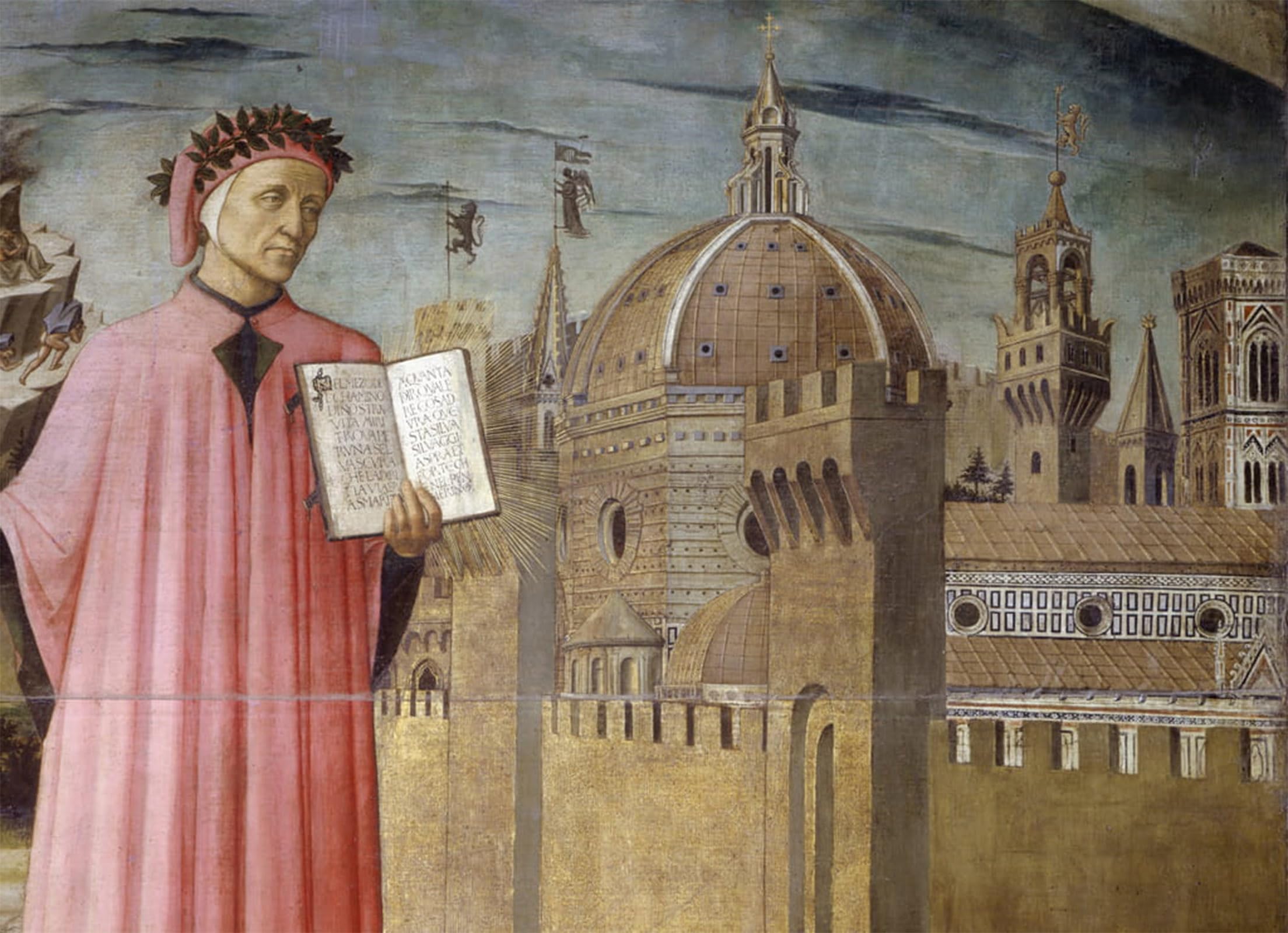 ARTXLXXBN Famous Painting Canvas Artwork Graffiti Print Tuscany Region Florence Portrait of Dante Alighieri by Domenico Di o Portrait Canvas Image for Home Decor 60x90cm