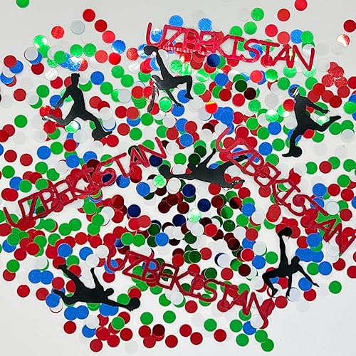 Miniatura 7 de Copa del mundo de confeti - Venezuela jugador de fútbol pelota azul oscuro rojo amarillo - media onza 3389