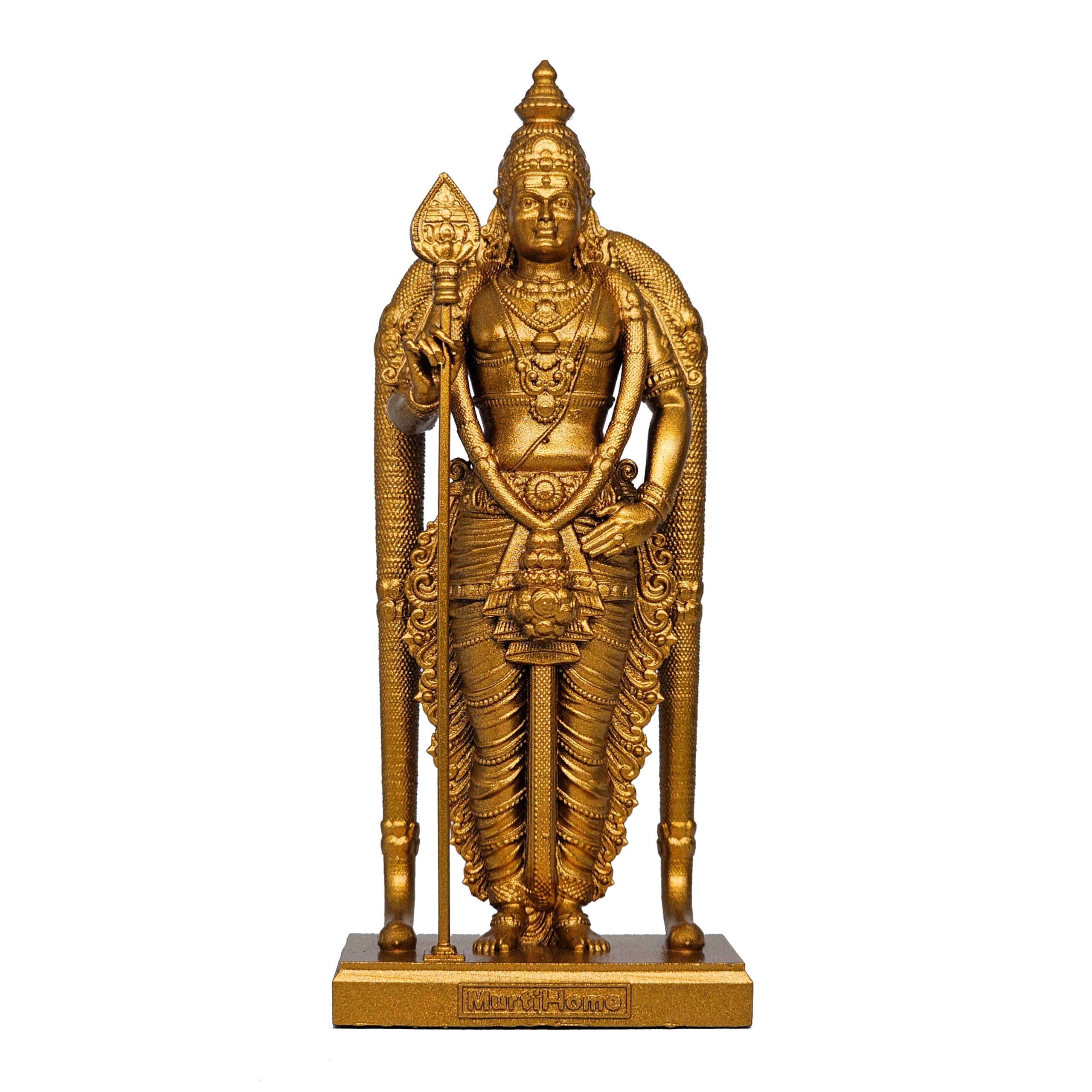 Murugan Statue - Golden Hindu Idol for Car & Home -1