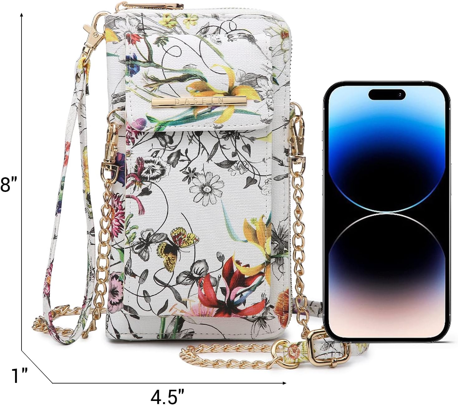 Dasein Crossbody Bag Phone Purse Handbag for Women Shoulder Bag Credit Card Wristlet Wallet with Multi Pockets - Image 3