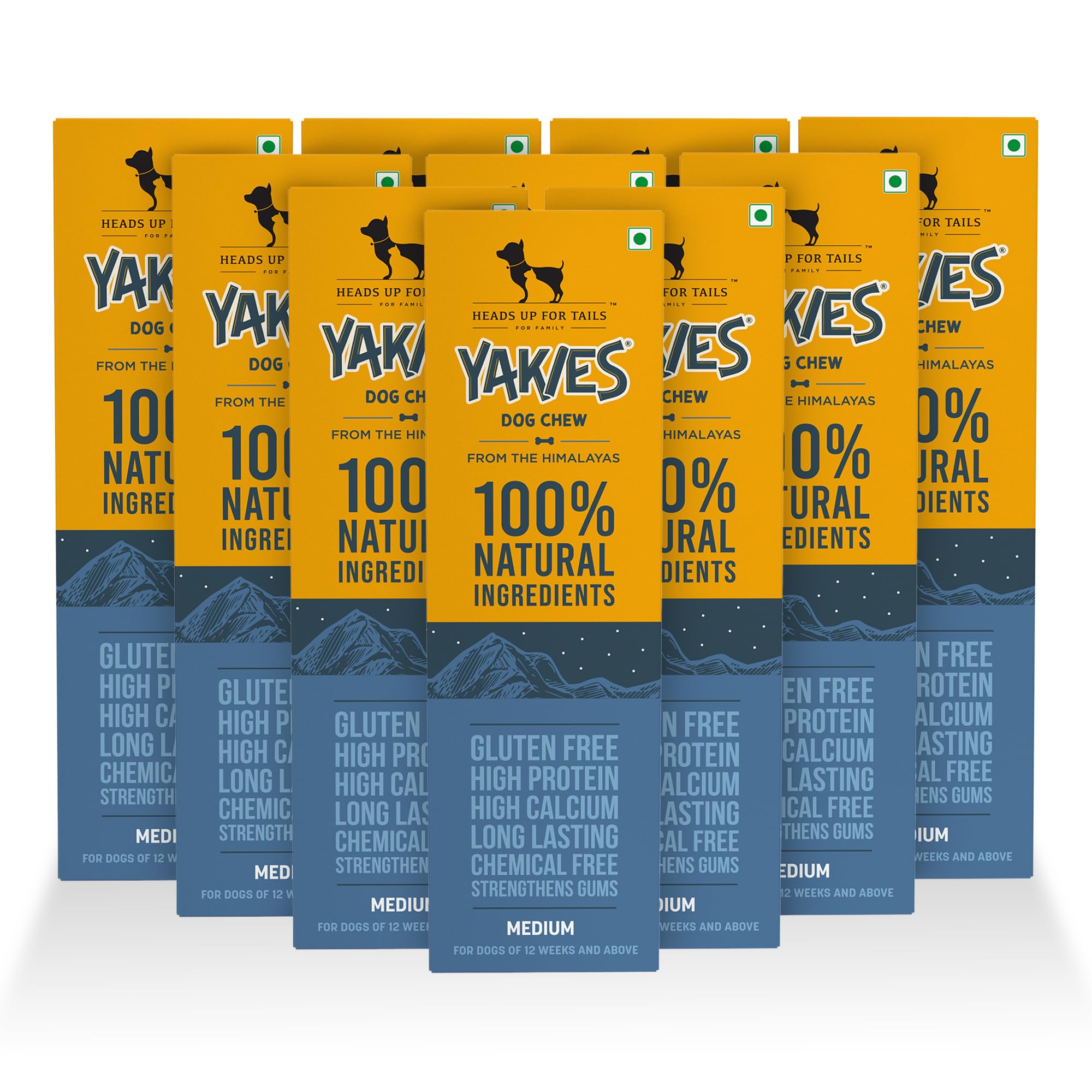 Heads Up For Tails Yakies Vegetarian Natural Dog Chew Bone For All Life Stages - Medium - 60G Each - Pack Of 10 (B07CKVKS3B) Amazon Price History, Amazon Price Tracker