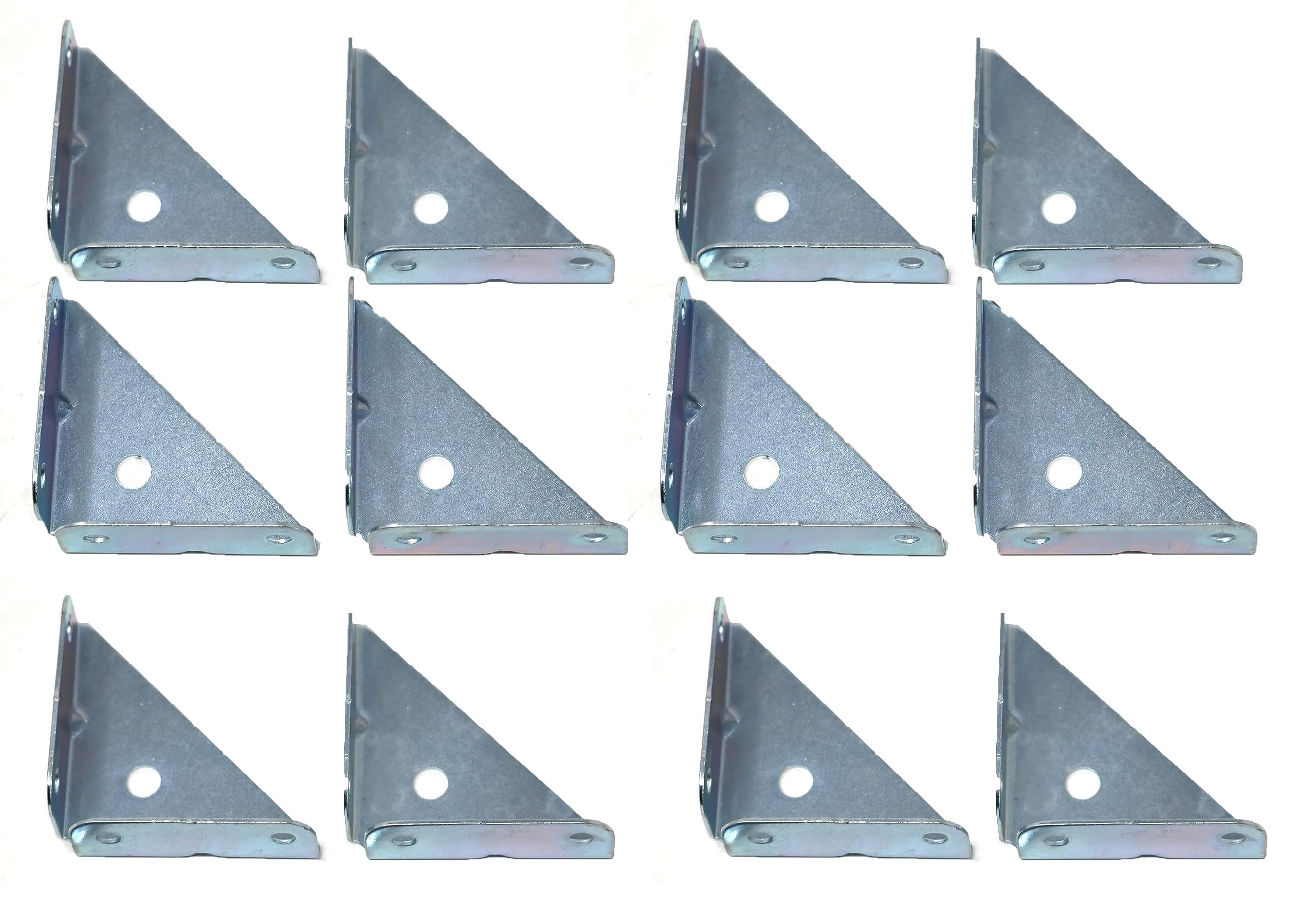 fiXte Zinc Plated Corner Brace Brackets Right Angle Cupboards Cabinets Box Making 50mm x 50mm (2" x 2") BZP Steel (Pack of 12)