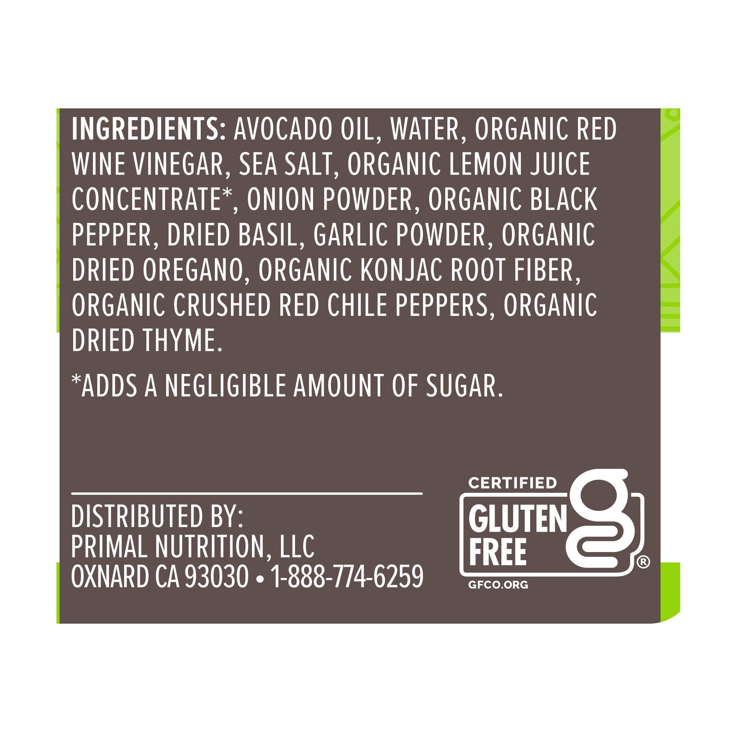 Primal Kitchen Vinagreta y Marinada de Aceite de Aguacate Sin Gluten Italiana 8 fl oz