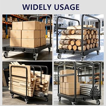 Panel Cart,1500 LBS Dolly Lumber Cart,Flat Carts with Wheels for Luggage Moving,Factory Warehouses Homes,Transportation and Logistics