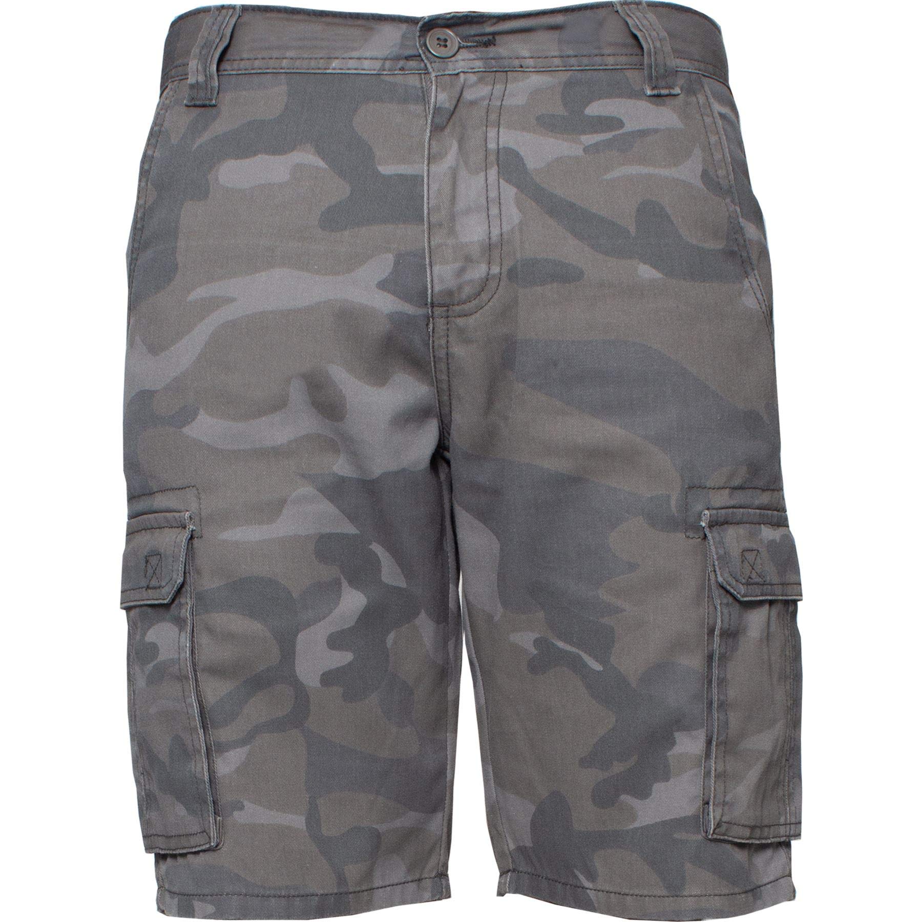 Ze Enzo Men's Grey Kzs116 Enzo Jeans Cargo Camo Shorts Summer Army Combat Camouflage Chino Half Pants 34