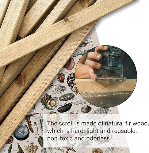 Miniatura 269 de XIAOAIKA Póster de botánica vintage con marco de madera, tabla de plantas venenosas antiguas, arte educativo botánico con especies peligrosas, 1