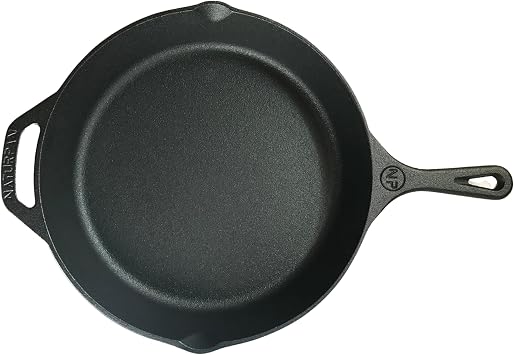 Kaplamasız Gerçek Demir Döküm Tava 30 cm Cast Iron Skillet Pre-Seasoned12 Inch