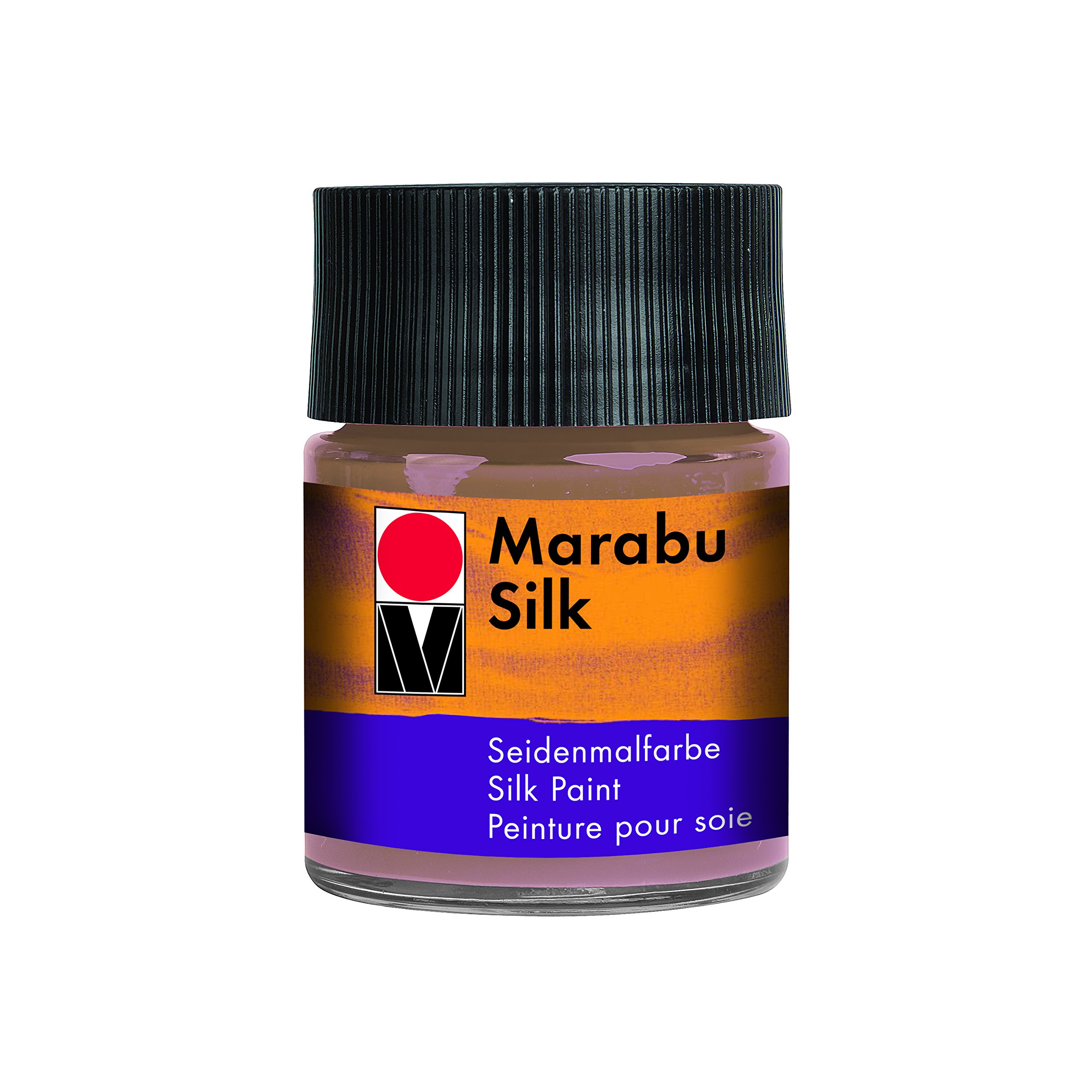 Marabu Silk Paint Water Based 50ml Medium Brown For Silk And Cotton Fabric