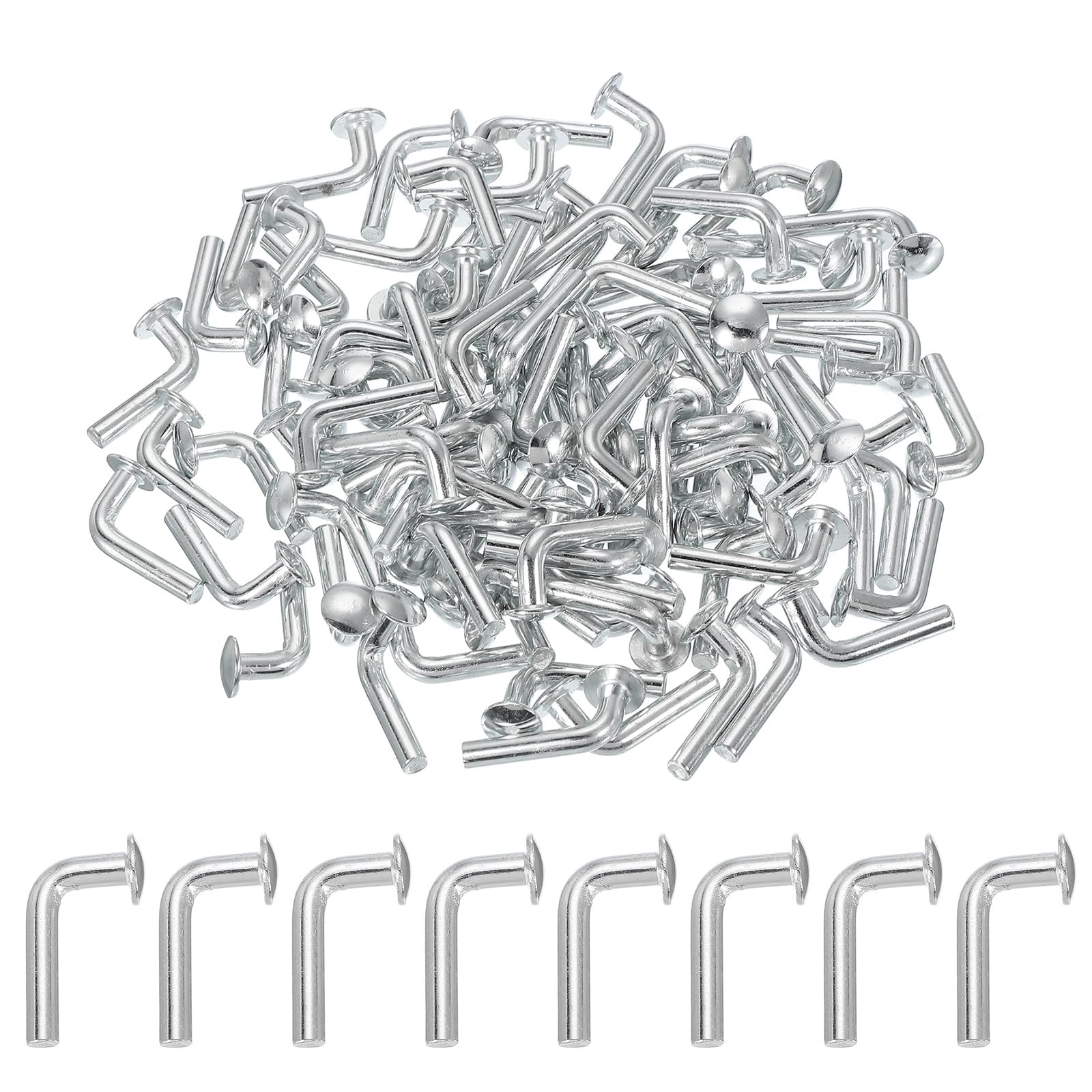 sourcing map M6 x 50 mm Universal-Palettenregal-Sicherheitsschraube, Palettenregal-Tropfstift, Rundkopf-Palettenregal-Sicherheitsschrauben, Zubehör-Regalsystem für Lager, Zuhause, DIY-Regal, Silber,
