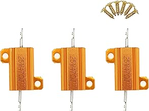 3 Pezzi 25W 47 Ohm Resistore WireWound con alloggiamento in alluminio ad alta potenza con viti