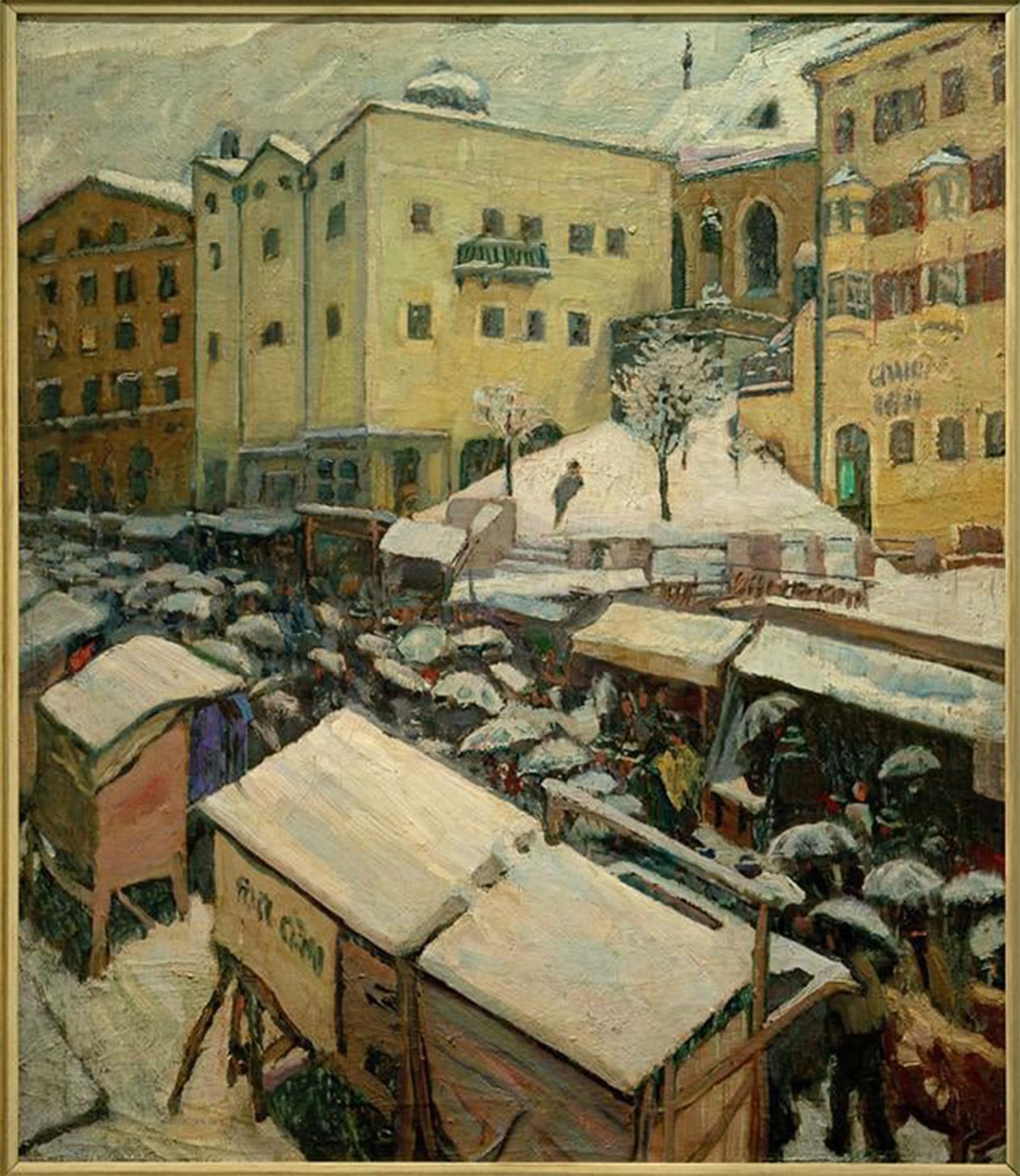 Peinture murale Albert Weisgerber pour la décoration d'un salon chaleureux