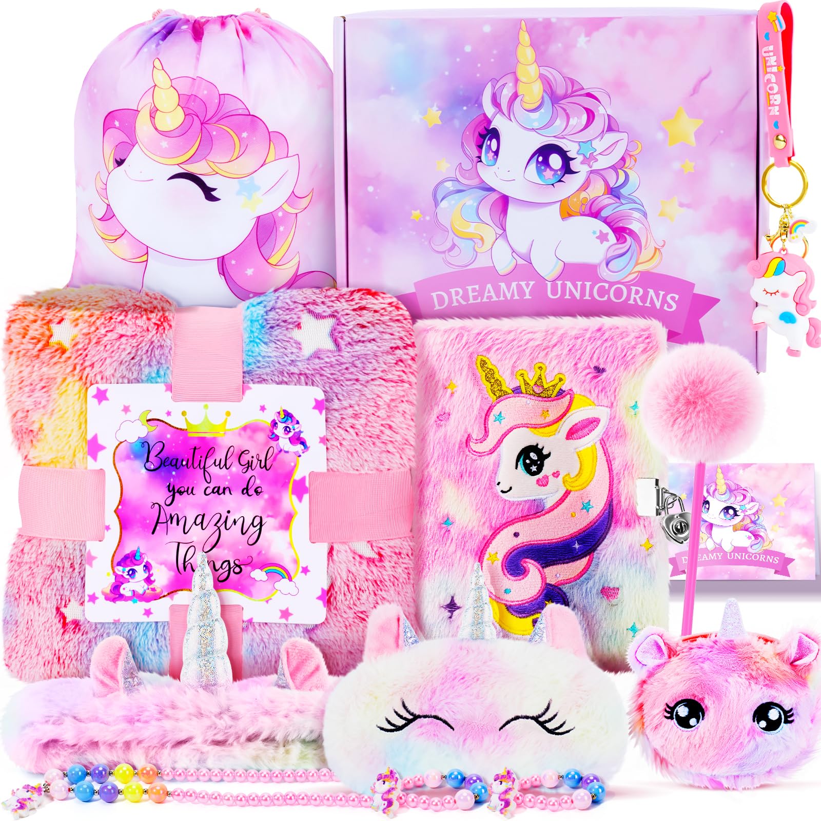 14PCS Unicorns Gifts for Girls Kids Toys 3 4 5 6 7 8 9 10 Years